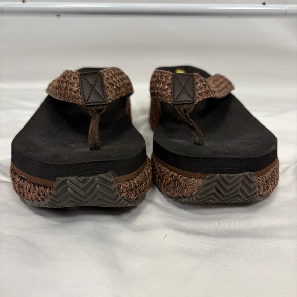 Volatile Brown‎ Platform Wedge Flip Flops - Picture 5 of 8